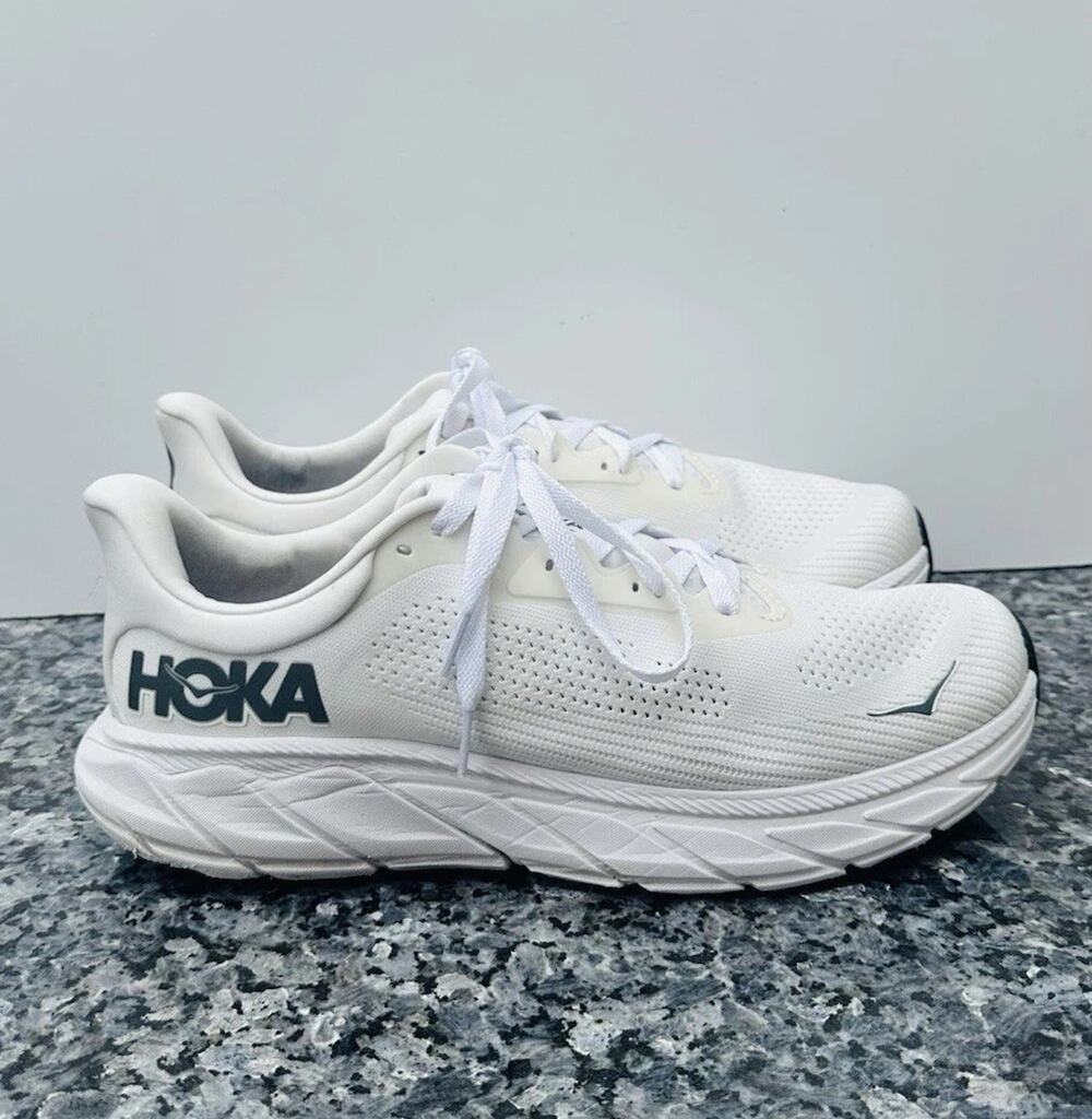 Hoka Arahi 7 1147850-BDBSW White Mesh Lace Up Athletic Running Shoes Men’s 12D